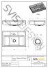 S.V.I.S. Design UMYWALKA 60 CM PYXIS BASIC Z PRZELEWEM, Z OTWOREM NA BATERIĘ - SPLASH, ZIELONY, LAKIER MATOWY